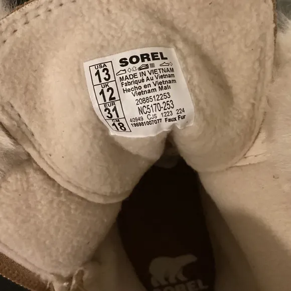 Sorel Children's Explorer III Lace-Up Waterproof Booties, size 13