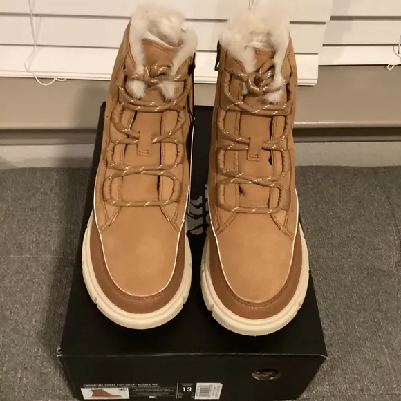 Sorel Children's Explorer III Lace-Up Waterproof Booties, size 13