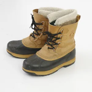 Sorel Men 8 39 Winter Boots Brown Waterproof Caribous Padded