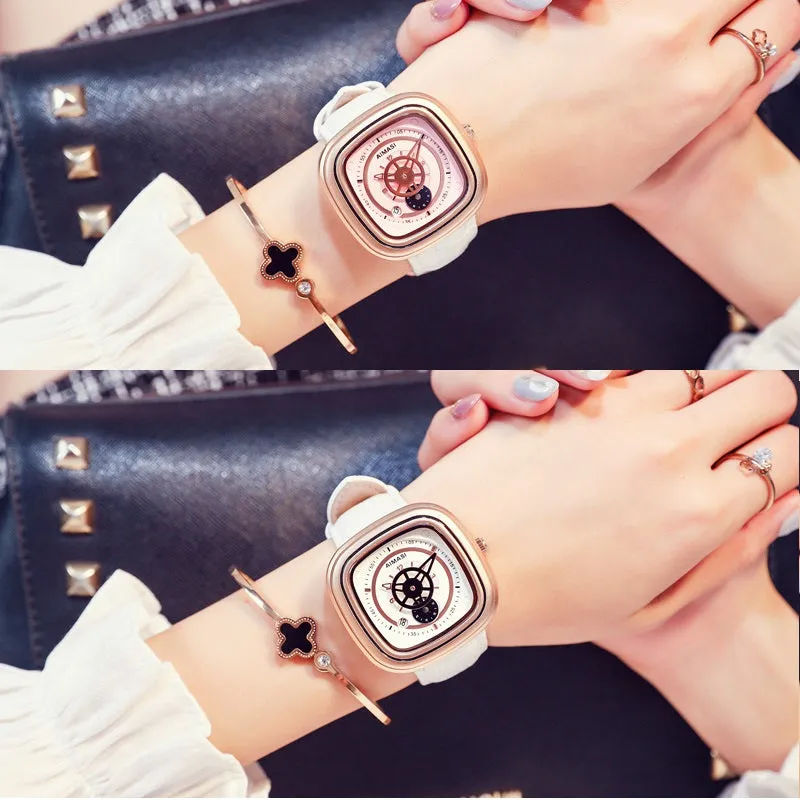 Square Multi-functional With Calendar Women's Watch