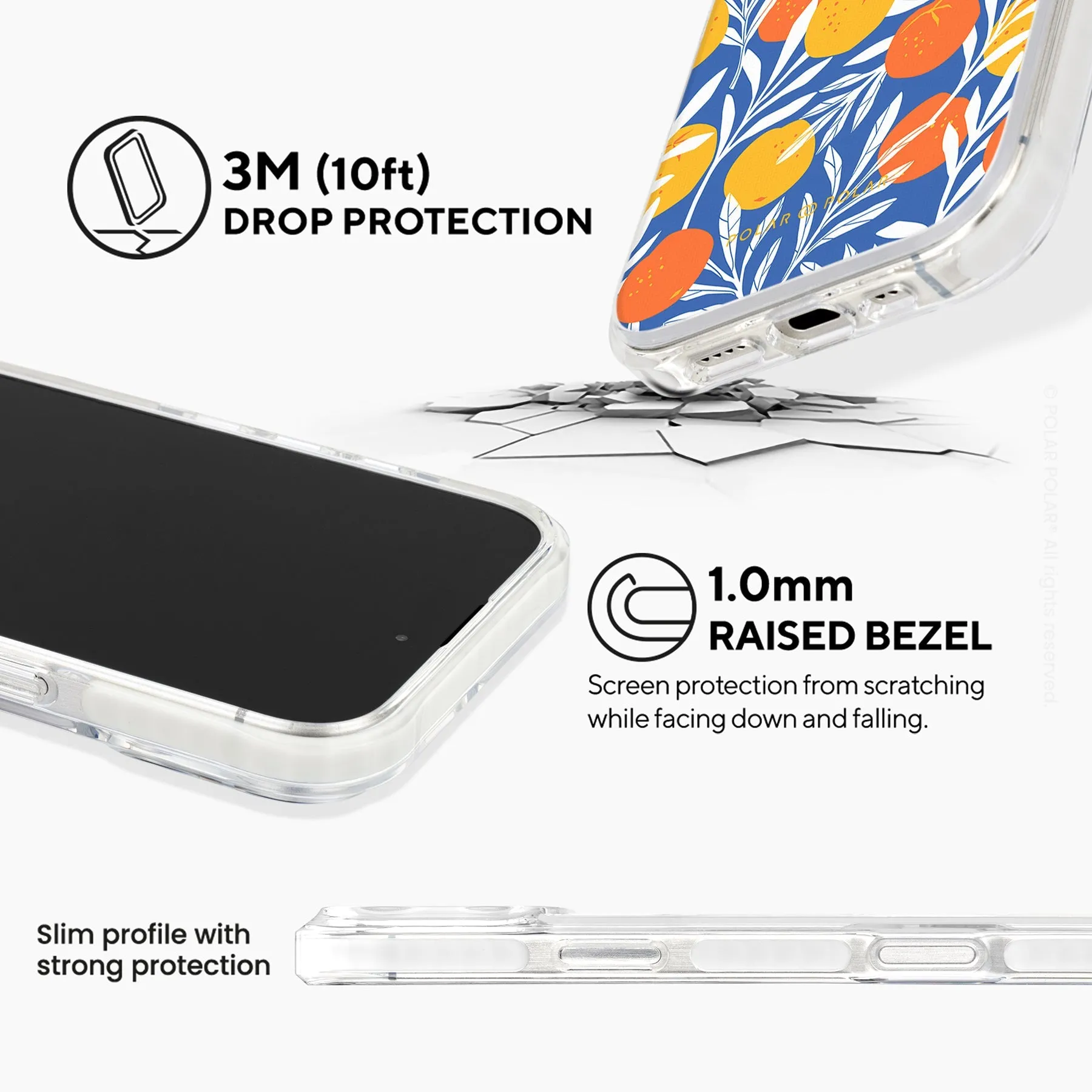 Summer Tangerine - iPhone 16 Pro Max Clear Bumper MagSafe Case