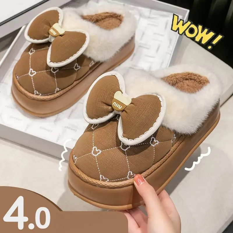 Super Warm Cold Proof Soft Home Cotton 4CM Thick  Slippers