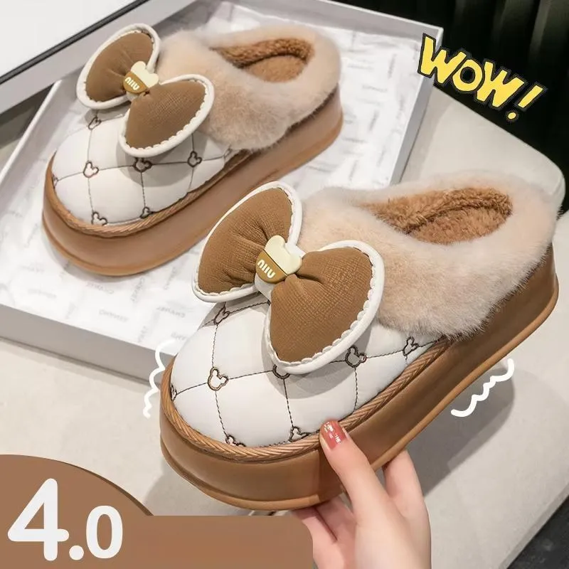 Super Warm Cold Proof Soft Home Cotton 4CM Thick  Slippers