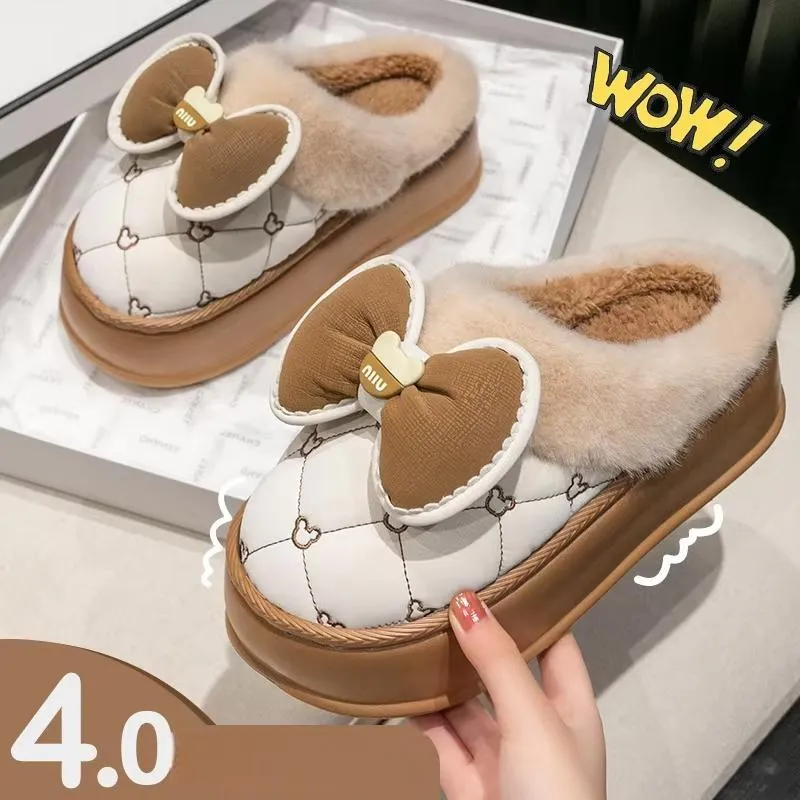 Super Warm Cold Proof Soft Home Cotton 4CM Thick  Slippers