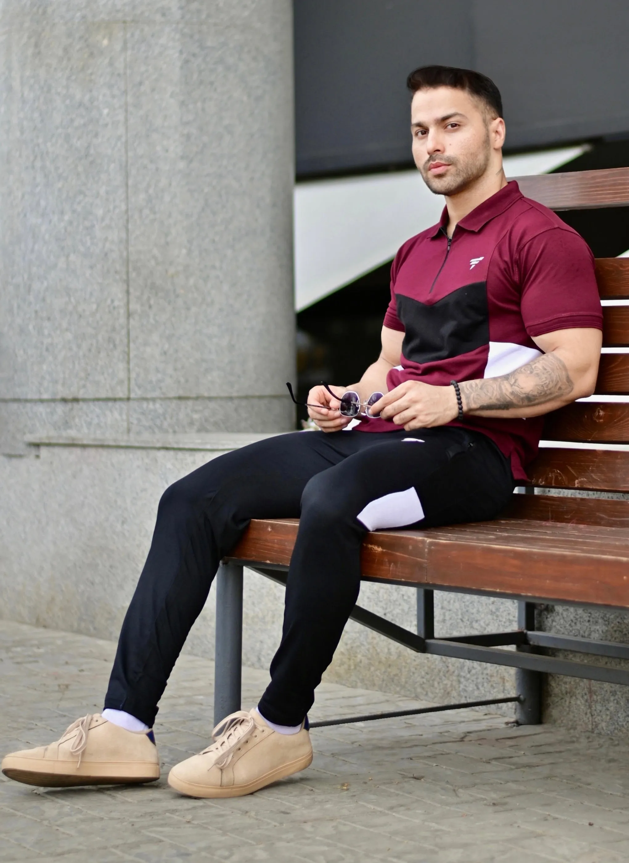 THE COTTON-COMFORT TRACKSUIT-MAROON