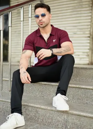 THE COTTON-COMFORT TRACKSUIT-MAROON