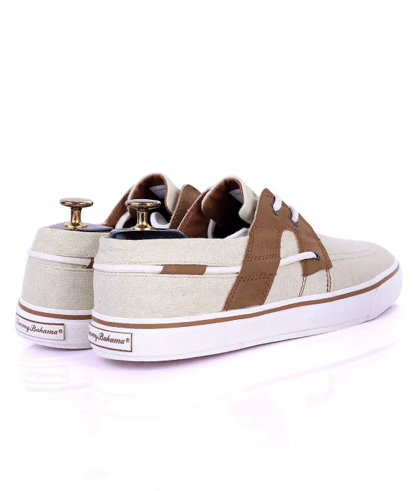 Tommy Bahama Stripes Asunder Breaker Boat Shoes | Cream