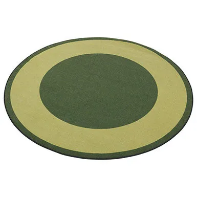 Two-Tone Area Rug 6ft Round - Green