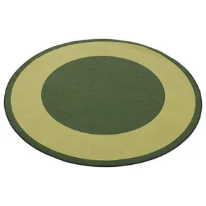 Two-Tone Area Rug 6ft Round - Green