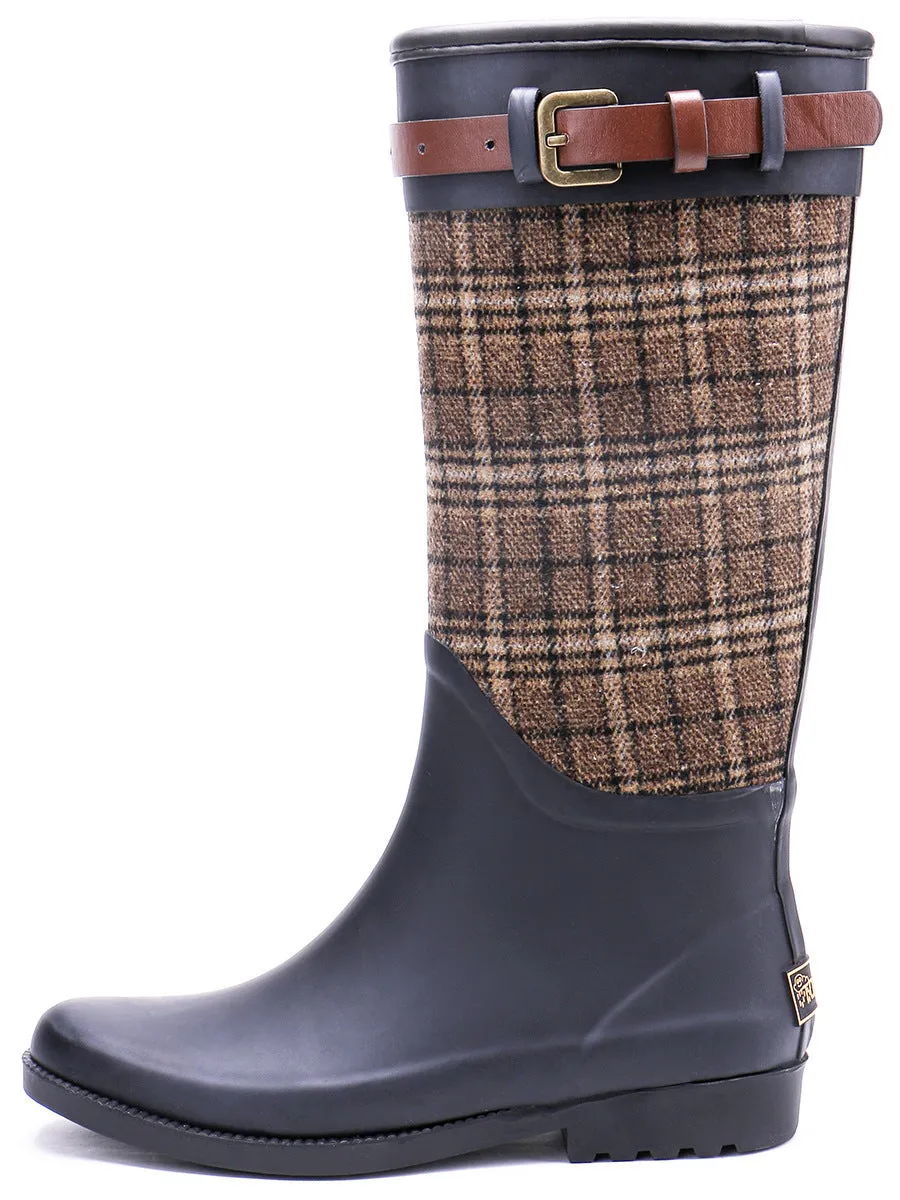 Women’s Mid-Tube Rubber Rain Boots - Waterproof & Stylish