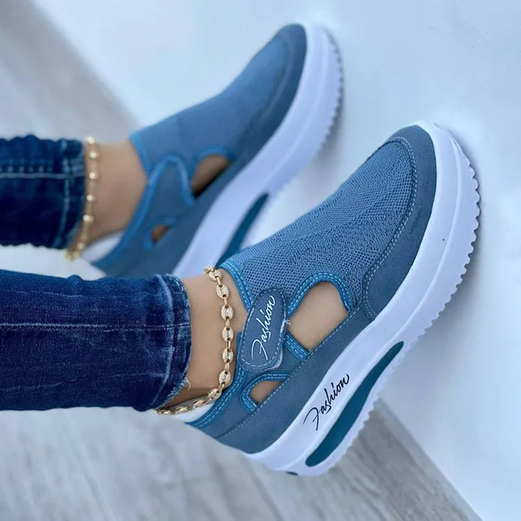 Women's Single Shoes With Round Toe And Low Top