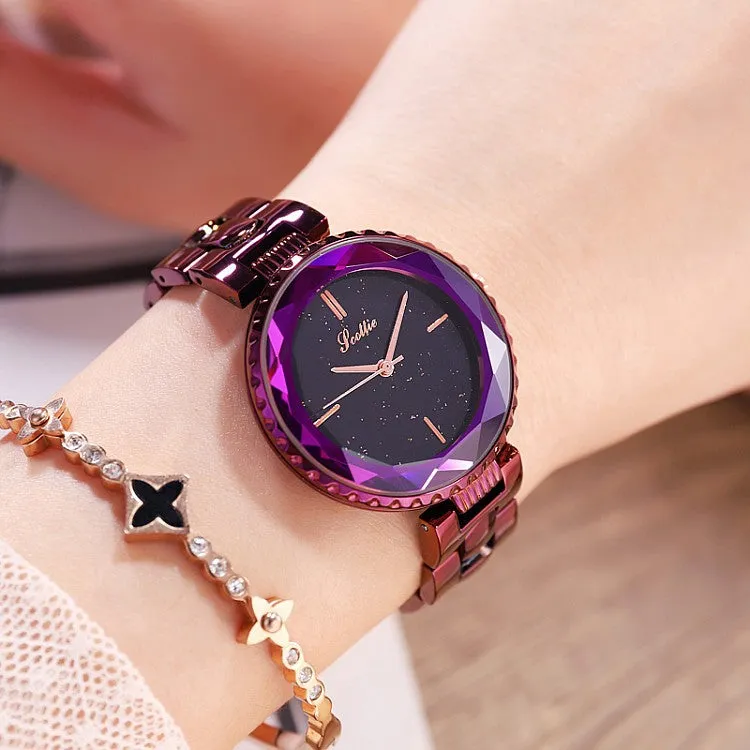 Women's Watch diamond star chassis dial stainless steel strap elegant watch